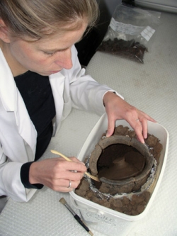 Excavation of an urn